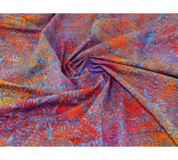 Tie Dye Print Cotton Batik Dress Fabric Orange - per metre