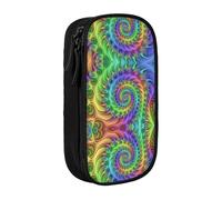 Tie Dye Print Pencil Case Coin Key Card Bag Purse Large Pen Pouch for Kids Boys School Office