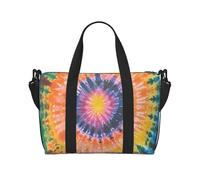 Tie Dye Print Travel Duffel Bag, Lightweight Water-Resistant Weekender Spacious Gym & Travel Bag for Men, Women & Teens