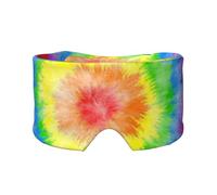 Tie Dye Printed Slumber Eye Shield, Reversible Sleep Gear, Light Blocking Headwrap, for Travel Comfort