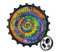 Tie Dye Psychedelic Art 2 in 1 Magnetic Beer Bottle Opener Fridge Magnets Easy Storage Gift for Men Women Black-Style