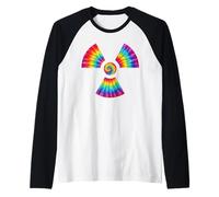 Tie Dye Radiation Symbol Radiology Rad Technician Raglan Baseball Tee