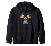 Tie Dye Radiation Symbol Radiology Rad Technician Zip Hoodie