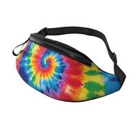 tie dye rainbow Fanny Pack for Men Women Fashion Running Waist Packs Waterproof Crossbody Bags Everywhere Belt Bag with Adjustable Strap Sports Hip Pack for Travel Wallet