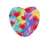 Tie-dye Rainbow Hearts 1Pcs Car Air Freshener Automotive Aromatherapy Tablets Hanging Scented Cards for Room Bathroom Love form