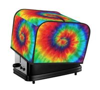 Tie Dye Rainbow Print 4-Slice Toaster Cover Dustproof Kitchen Appliance Protector Everyday Usability
