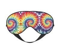 Tie Dye Rainbow Print Satin Sleep Mask & Eye Mask | Deep Dream Sleep Masks for Women & Men | Soft Sleeping Eye Mask to Nourish Skin