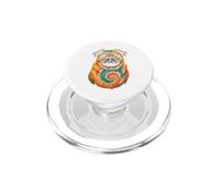 Tie-Dye Rainbow Pug Mom Colorful Art PopSockets PopGrip for MagSafe
