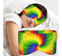 Tie Dye Rainbow, Sleep Mask for Home Travel, Full Eye Covers Light Blocking Eye Mask Sleep Eye and Ear Muffs