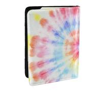 Tie Dye Rainbow Spiral Swirl, Passport Holder PU Leather Travel Wallet Passport Case Passport Covers 6.5 in