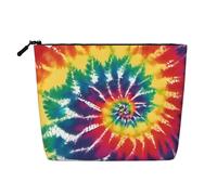 Tie Dye Rainbow - Themed Makeup Bag - Waterproof Hemp Cosmetic Pouch for Travel, Daily Use & Gifts (9.5x6.7x2in)