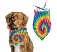 Tie Dye RainbowPet Scarf Dog Bandana for Small Medium Large Exquisite Unique Cat Dogs Kerchief Premium Fabric Cute Triangle Cat Dogs Bibs Scarf