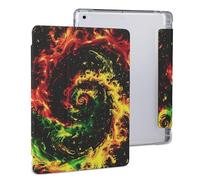 Tie Dye Rasta Web Tablet Case with Pencil Holder Protective Cover Design Compatible for IPAD 2020 (10.2in)