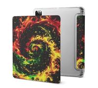 Tie Dye Rasta Web Tablet Case with Pencil Holder Protective Cover Design Compatible for IPAD Pro 2020 (11in)