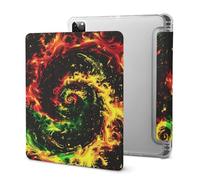 Tie Dye Rasta Web Tablet Case with Pencil Holder Protective Cover Design Compatible for IPAD Pro 2021 (11in)