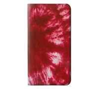 Tie Dye Red PU Leather Flip Case Cover For Motorola Moto E6 Plus, Moto E6s