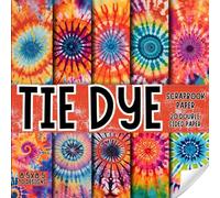 Tie Dye scrapbook paper, 8.5x8.5, 10 Designs, 20 Double-Sided Sheets: Decorative Tie-Dye Themed Paper For Scrapbooking, craft Paper for Junk Journals, ... & Mixed Media, Origami, Collage & Card Making