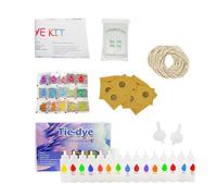 Tie Dye Set - Fabric Dyeing Tool Kit, Squeeze Bottles, Colour Powder, Gloves, Rubber Bands, Funnel, Instruction Pack, Cold Water Textile Dyeing System | For Family Craft Projects, Schulklas