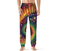 Tie Dye Spiral Print Pajama Pants for Men Print Lounge Pjs Bottom Lightweight Sleep Pants