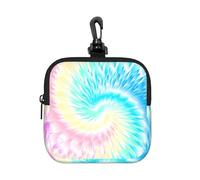 Tie Dye, Square Zipper Storage Bag, Neoprene Coin Purse, Small Wallets, Change Pouch, Change Purse