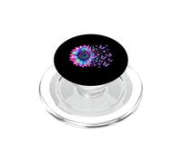 Tie Dye Sunflower Butterfly Groovy Hippie Flower Summer PopSockets PopGrip for MagSafe