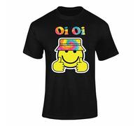 Tie Dye T Shirt Rave DJ Smiley Face Headphones Neon Music Tee 1BL
