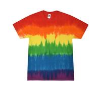 Tie Dye T Shirt Short Sleeve Colourful Cotton Tee Retro Multicolour Summer Tops
