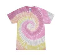 Tie Dye T Shirt Short Sleeve Colourful Cotton Tee Retro Multicolour Summer Tops
