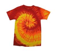 Tie Dye T Shirt Short Sleeve Colourful Cotton Tee Retro Multicolour Summer Tops