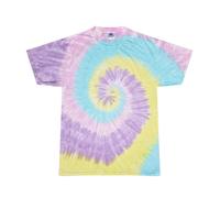 Tie Dye T Shirt Short Sleeve Colourful Cotton Tee Retro Multicolour Summer Tops