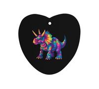 Tie Dye Triceratops Dinosaur Car Air Freshener Decorative Hanging Aromatherapy Tablets for Car Trucks Love form