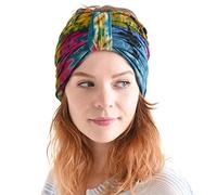 -Tie-Dye Winter Headband-Hippie Fashion-Elastic Head Wrap Cover-60' s 70' s Retro Bandana-Psychedelic Flower Pattern