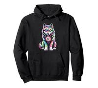 Tie Dye Wolf Rainbow Spirit Pullover Hoodie