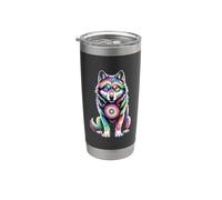 Tie Dye Wolf Rainbow Spirit Stainless Steel Insulated Tumbler