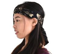 Tie-Dye Womens & Mens Workout Headband, Hand-dyed Elastic Hippie Tie Sweatband for Sports & Fashion D