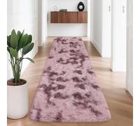 Tie-Dyed Blush 2x8 Machine Washable Runner Rugs for Hallway Soft Fluffy Shaggy Bedside Rugs for Bedroom Living Room Indoor Floor Carpet for Kids Girls and Boys Nursery Rooms Home Decor Aesthetic