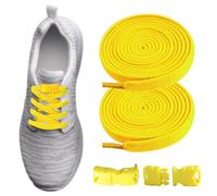 Tie Free Shoe Laces - Stretchy Elastic Shoelaces for Sneakers, New Versatile Lazy Shoelaces | 1 Pressure Adjustable Elastic Shoelaces No Tie Free Elastic Laces, Yellow, Se référer au descriptif