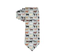 Tie Funny Neckties Cows Fashion Wide Novelty Neck Ties For Men teen - Black - One size