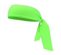 Tie Headband, Sports Head Ties for Men, Women, Kids, Ninja, Karate, Tennis, Pirate Head Band & Bandana, Athletic Sweatband/Hair Band for Basketball, Softball, Running, Workout, Sweat Wicking Fluoresc