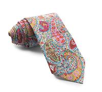 Tie Liberty Bourton in Orange and Turquoise Paisleys