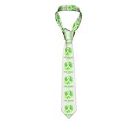 Tie Lyme Disease Awareness Soft Neckties Unisex Work Tie For Celebration Weddings Meeting