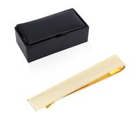 Tie Pins for Men, 2.36in/6cm Gold-Colored Tie Clip for Standard Suit Party Wedding Business Holiday Jewelry (with Gift Box)