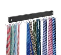 Tie Rack Wall Mounted, Tie, Belt and Scarf Hanger 20 Hook, Tie and Belt Organizer