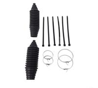 Tie Rod Boot Kit 2pcs Adjustable Silicone Black Tie Rod Boot | Fits various tie rod sizes, -to-fit design, adaptable for cars, trucks, and SUVs