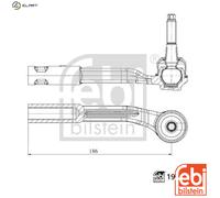 FEBI BILSTEIN 196250 Tie Rod End Front Left Fits Hyundai Tucson Kia Sportage