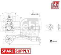 TIE ROD END FOR HYUNDAI NEXO FEBI BILSTEIN 184966 FITS FRONT AXLE LEFT, OUTER