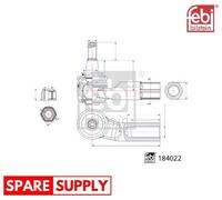 TIE ROD END FOR VW CADDY TIGUAN FEBI BILSTEIN 184022 FITS FRONT AXLE LEFT