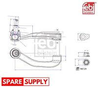 TIE ROD END FOR VW CRAFTER FEBI BILSTEIN 186129 FITS FRONT AXLE RIGHT
