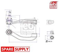 TIE ROD END FOR VW CRAFTER FEBI BILSTEIN 186129 FITS FRONT AXLE RIGHT