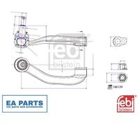Tie Rod End for VW CRAFTER GRAND CALIFORNIA Camper FEBI BILSTEIN 186129